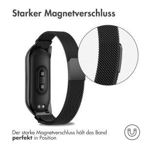 iMoshion Mailändische Magnetarmband für das Xiaomi Mi Band 3 / 4 - Schwarz