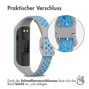 iMoshion Silikonband Sport für das Samsung Galaxy Fit 2 - Grau / Blau