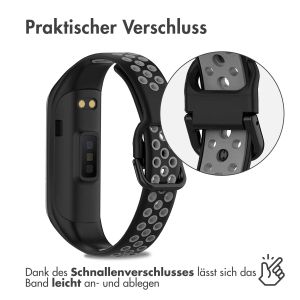 iMoshion Silikonband Sport für das Samsung Galaxy Fit 2 - Schwarz / Grau
