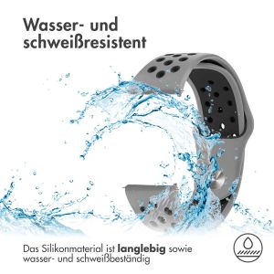 iMoshion Silikonband Sport für das Fitbit Versa 2 / Versa Lite - Grau / Schwarz
