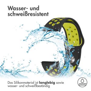 iMoshion Silikonband Sport für das Fitbit Versa 2 / Versa Lite - Schwarz / Neon Gelb