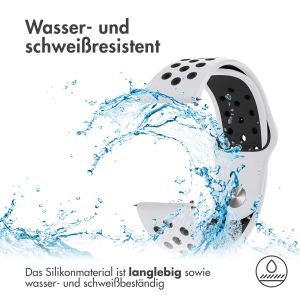 iMoshion Silikonband Sport für das Fitbit Versa 2 / Versa Lite - Weiß / Schwarz