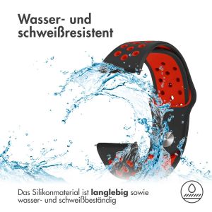 iMoshion Silikonband Sport für das Fitbit Versa 2 / Versa Lite - Schwarz / Rot