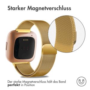 iMoshion Mailändische Magnetarmband für das Fitbit Versa 2 / Versa Lite - Gold