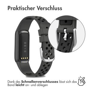 iMoshion Silikonband Sport für das Fitbit Luxe - Grau/Schwarz