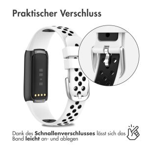 iMoshion Silikonband Sport für das Fitbit Luxe - Weiß/Schwarz