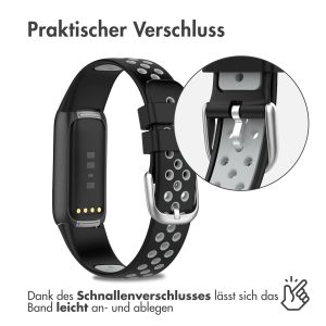 iMoshion Silikonband Sport für das Fitbit Luxe - Schwarz/Grau