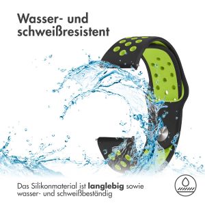 iMoshion Silikonband Sport - 18-mm-Universalanschluss - Schwarz / Lime