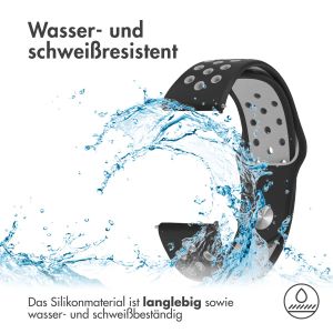 iMoshion Silikonband Sport - 18-mm-Universalanschluss - Schwarz / Grau