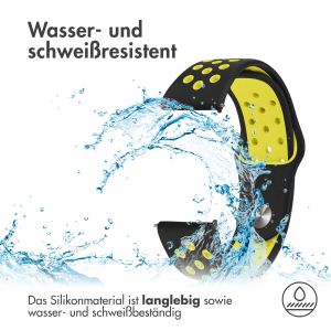 iMoshion Silikonband Sport - 18-mm-Universalanschluss - Schwarz / Gelb