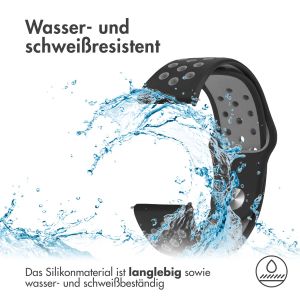 iMoshion Silikonband Sport - 20-mm-Universalanschluss - Schwarz / Grau