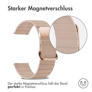 iMoshion Magnetlederarmband - 20-mm-Universalanschluss - Beige