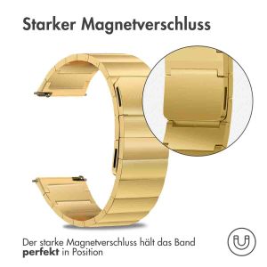 Selencia Edelstahl Magnetarmband - 20-mm-Universalanschluss - Gold