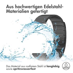 Selencia Edelstahl Magnetarmband - 20-mm-Universalanschluss - Schwarz