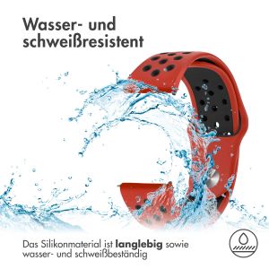 iMoshion Silikonband Sport - 22-mm-Universalanschluss - Rot / Schwarz