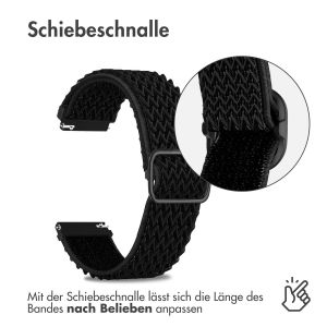iMoshion Elastische Nylonarmband - 22-mm-Universalanschluss - Schwarz