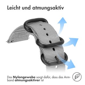iMoshion Nylonarmband - 22-mm-Universalanschluss - Grau