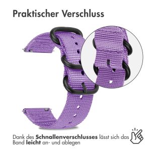 iMoshion Nylonarmband - 22-mm-Universalanschluss - Violett