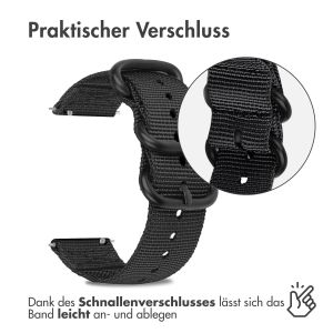 iMoshion Nylonarmband - 22-mm-Universalanschluss - Schwarz