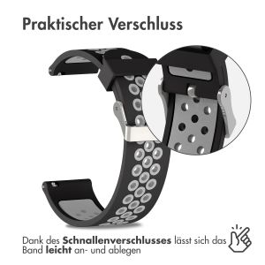 iMoshion Silikonband Sport - 24-mm-Universalanschluss - Schwarz/Grau