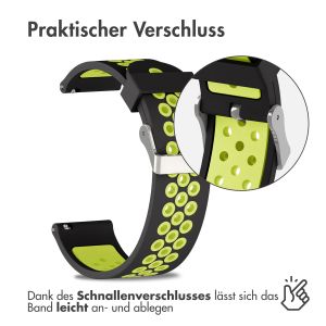 iMoshion Silikonband Sport - 24-mm-Universalanschluss - Schwarz/Grün