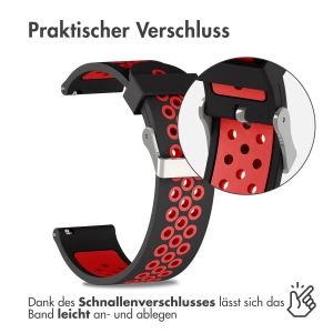 iMoshion Silikonband Sport - 24-mm-Universalanschluss - Schwarz/Rot