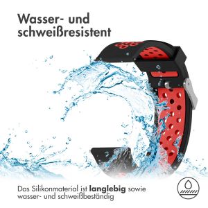iMoshion Silikonband Sport - 24-mm-Universalanschluss - Schwarz/Rot