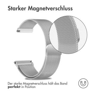 iMoshion Mailändische Magnetarmband - 24-mm-Universalanschluss - Silber