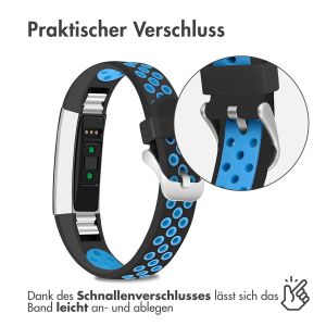 iMoshion Silikonband Sport für das Fitbit Alta (HR) - Schwarz/Blau