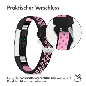 iMoshion Silikonband Sport für das Fitbit Alta (HR) - Schwarz/Rosa