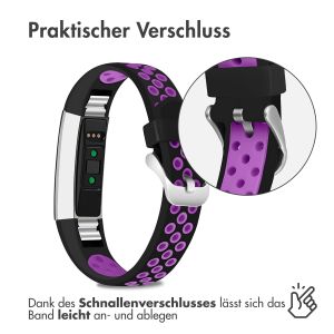 iMoshion Silikonband Sport für das Fitbit Alta (HR) - Schwarz/Violett