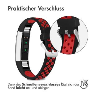 iMoshion Silikonband Sport für das Fitbit Alta (HR) - Schwarz/Rot
