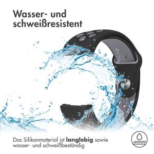 iMoshion Silikonband Sport für das Fitbit Charge 2 - Schwarz / Grau