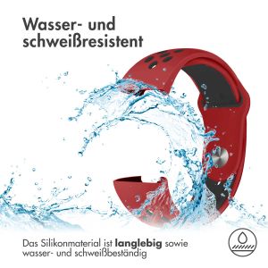 iMoshion Silikonband Sport für das Fitbit Charge 3  /  4 - Rot / Schwarz