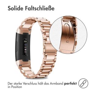 iMoshion Edelstahlarmband für das Fitbit Charge 3 / 4 - Rose Gold