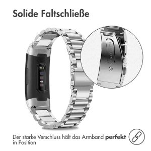 iMoshion Edelstahlarmband für das Fitbit Charge 3 / 4 - Silber