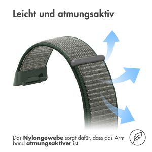 iMoshion Nylonarmband für das Fitbit Charge 5 / Charge 6 - Größe S - Dunkelgrau