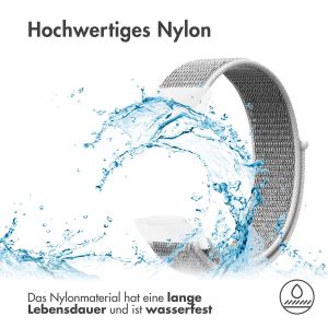 iMoshion Nylonarmband für das Fitbit Charge 5 / Charge 6 - Größe L - Hellgrau