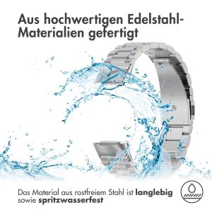 iMoshion Edelstahlarmband für das Fitbit Charge 5 / Charge 6 - Silber