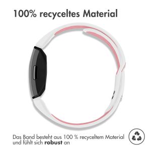 iMoshion Silikonband Sport für das Fitbit Inspire - Weiß  /  Rosa