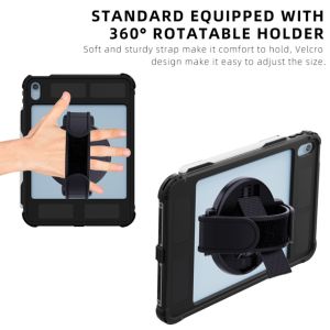 Redpepper Waterproof Backcase für das iPad 10 (2022) 10.9 Zoll - Schwarz
