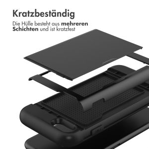 iMoshion ﻿Backcover mit Kartenfach für das iPhone SE (2022 / 2020) / 8 / 7 - Schwarz