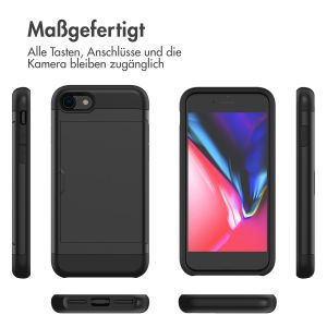 iMoshion ﻿Backcover mit Kartenfach für das iPhone SE (2022 / 2020) / 8 / 7 - Schwarz