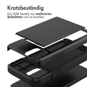 iMoshion ﻿Backcover mit Kartenfach für das iPhone 12 Mini - Schwarz