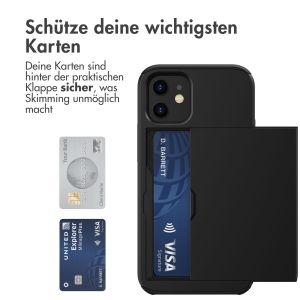 iMoshion ﻿Backcover mit Kartenfach für das iPhone 12 Mini - Schwarz