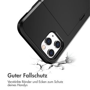 iMoshion ﻿Backcover mit Kartenfach für das iPhone 12 (Pro) - Schwarz