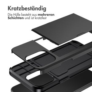 iMoshion ﻿Backcover mit Kartenfach für das iPhone 13 Mini - Schwarz