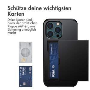 iMoshion ﻿Backcover mit Kartenfach für das iPhone 13 Pro - Schwarz