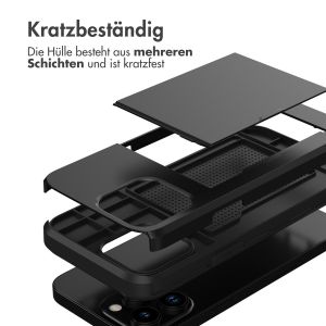 iMoshion ﻿Backcover mit Kartenfach für das iPhone 14 Pro - Schwarz
