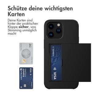 iMoshion ﻿Backcover mit Kartenfach für das iPhone 14 Pro - Schwarz